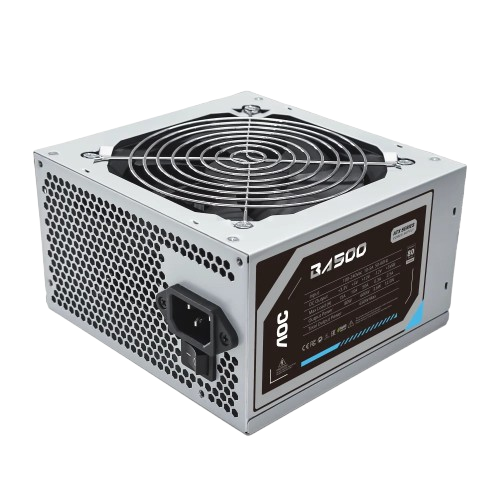 AOC BA500 500W ATX 2.53 Power Supply APFC, 12cm Cooling Fan, Full Wired PSU