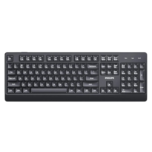 Philips Wired Keyboard SPK6247, Adjustable Tripod with Radium Engraved Keys