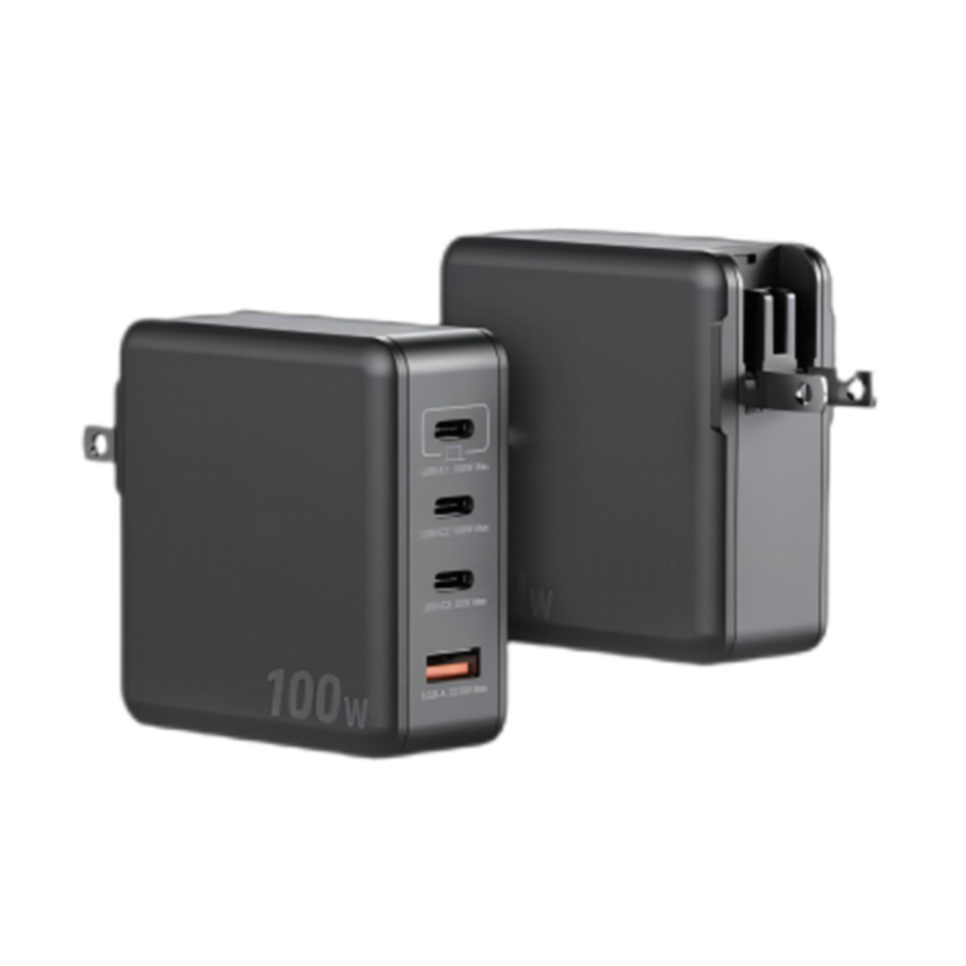AOC 100W GaN Fast Charger - PD 3.0 - 3 USB-C + 1 USB-A