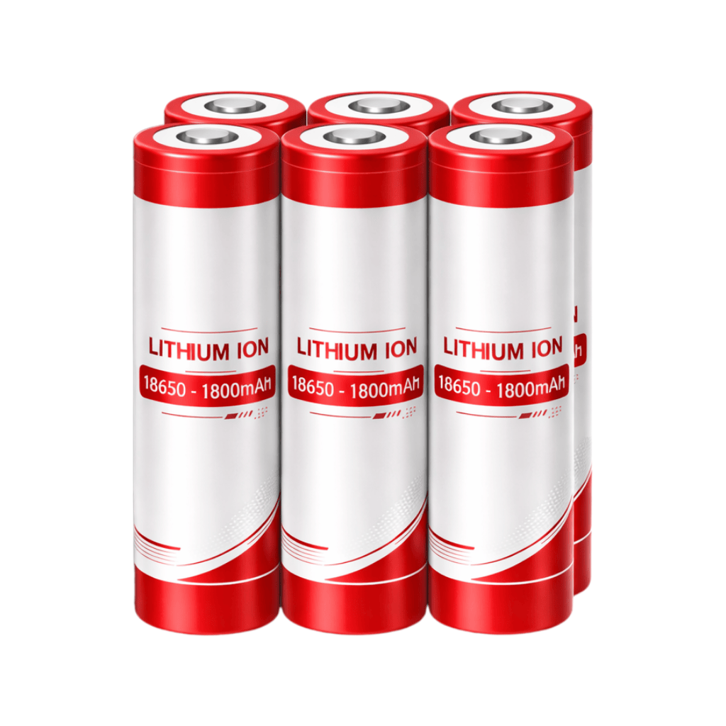 Lithium ION Cylindrical Cell 18650  -1800mAh Pack of 6